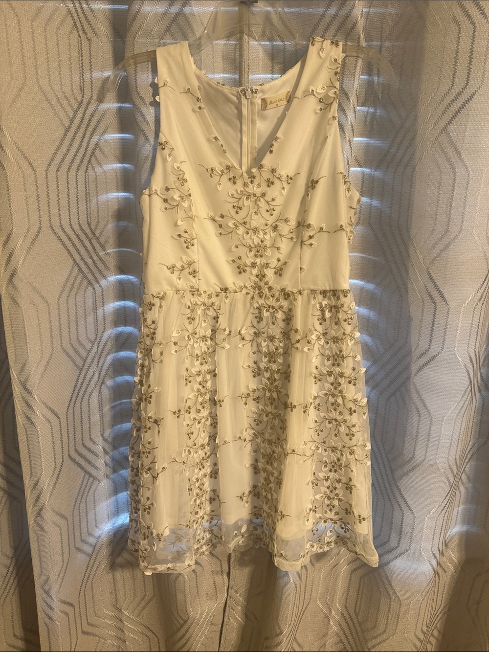 Altar'd State Ivory Embroidered Mini Dress